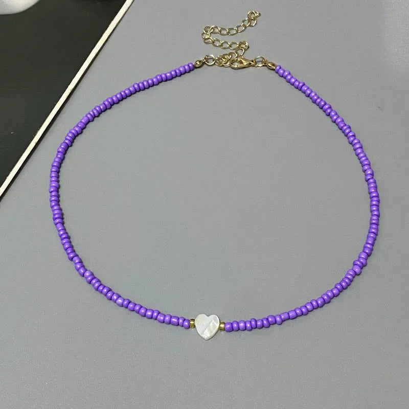 Colorful Heart Beads Choker - R&N