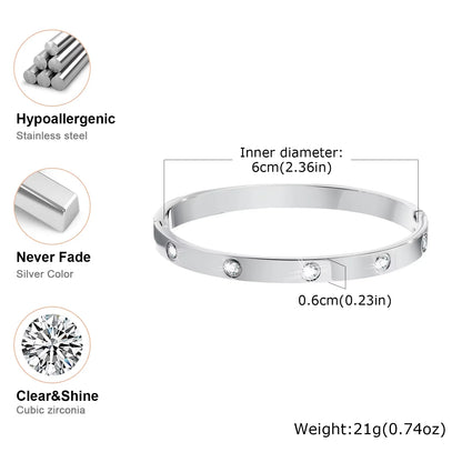 uxe Sparkle CZ Open Bangle