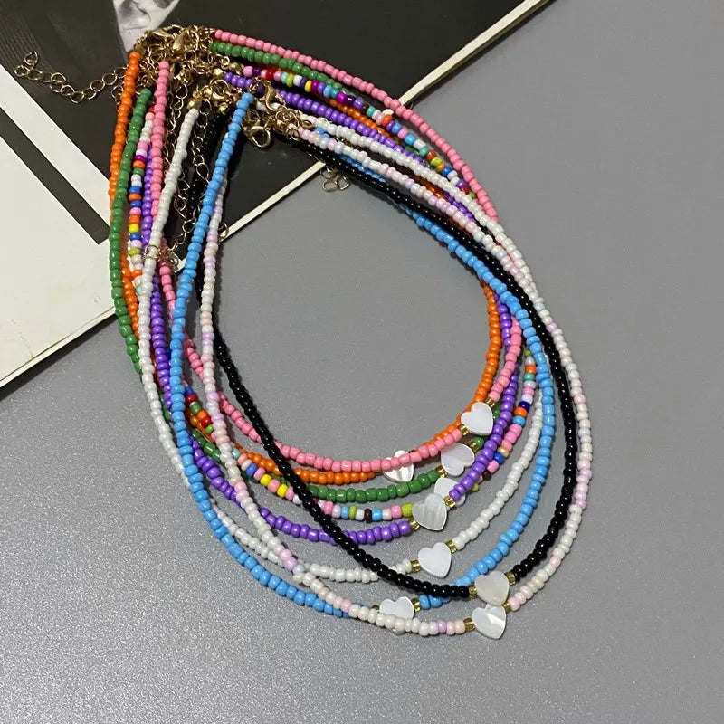 Colorful Heart Beads Choker - R&N 