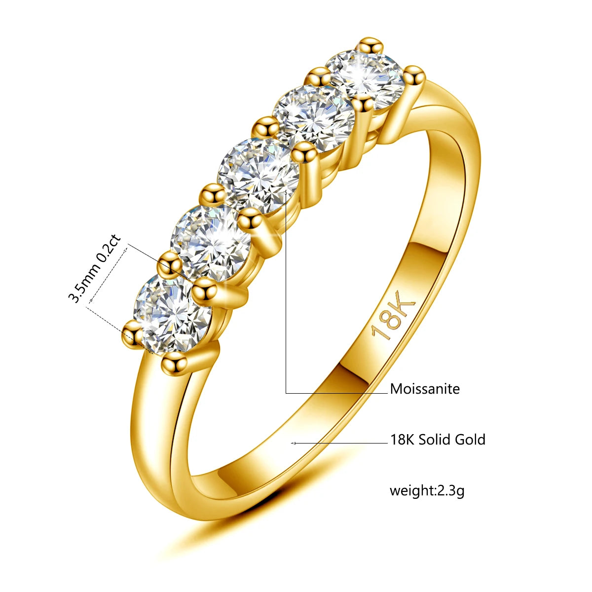 Celestia 18K Gold Diamond Shine Ring - R&N 