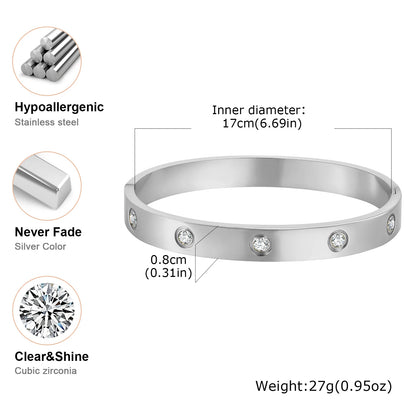 uxe Sparkle CZ Open Bangle